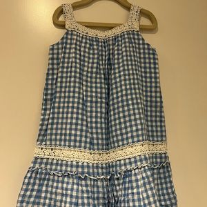 EUC - Roller Rabbit Blue & White Gingham Dress